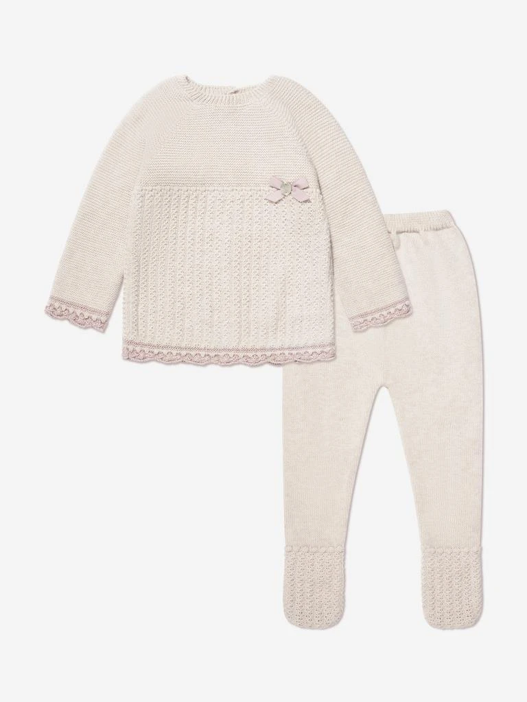 商品Paz Rodriguez|Paz Rodriguez Baby Girls Outfit Set in Beige,价格¥349,第1张图片