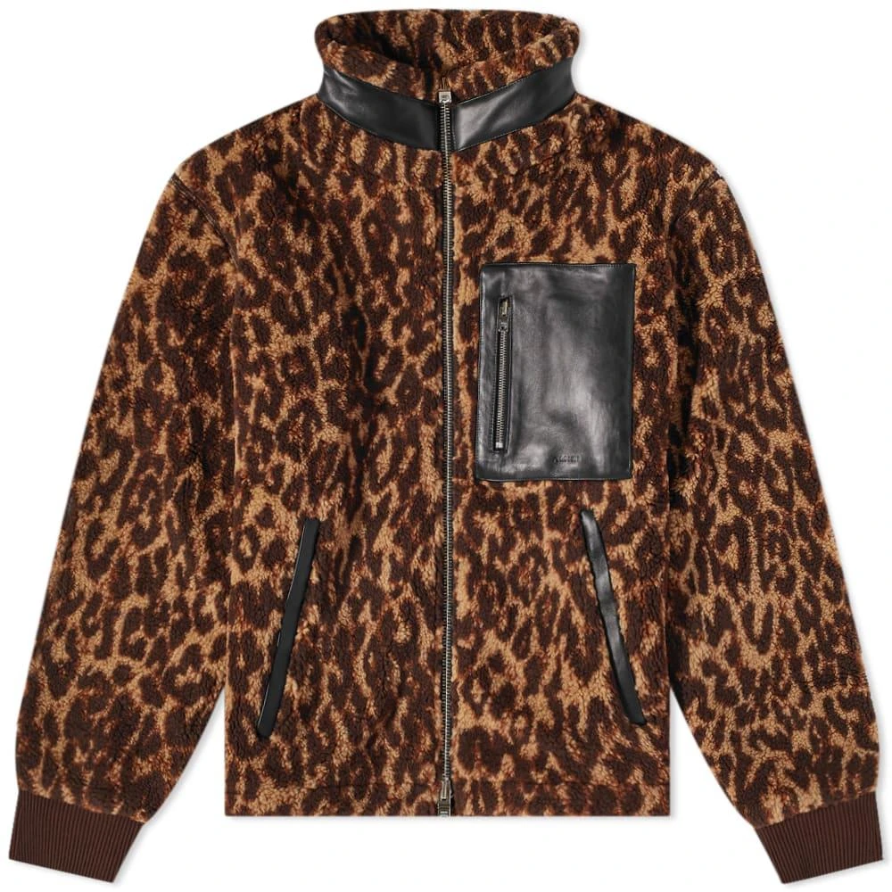 商品AMIRI|AMIRI Printed Leopard Polar Fleece Jacket,价格¥3603,第1张图片