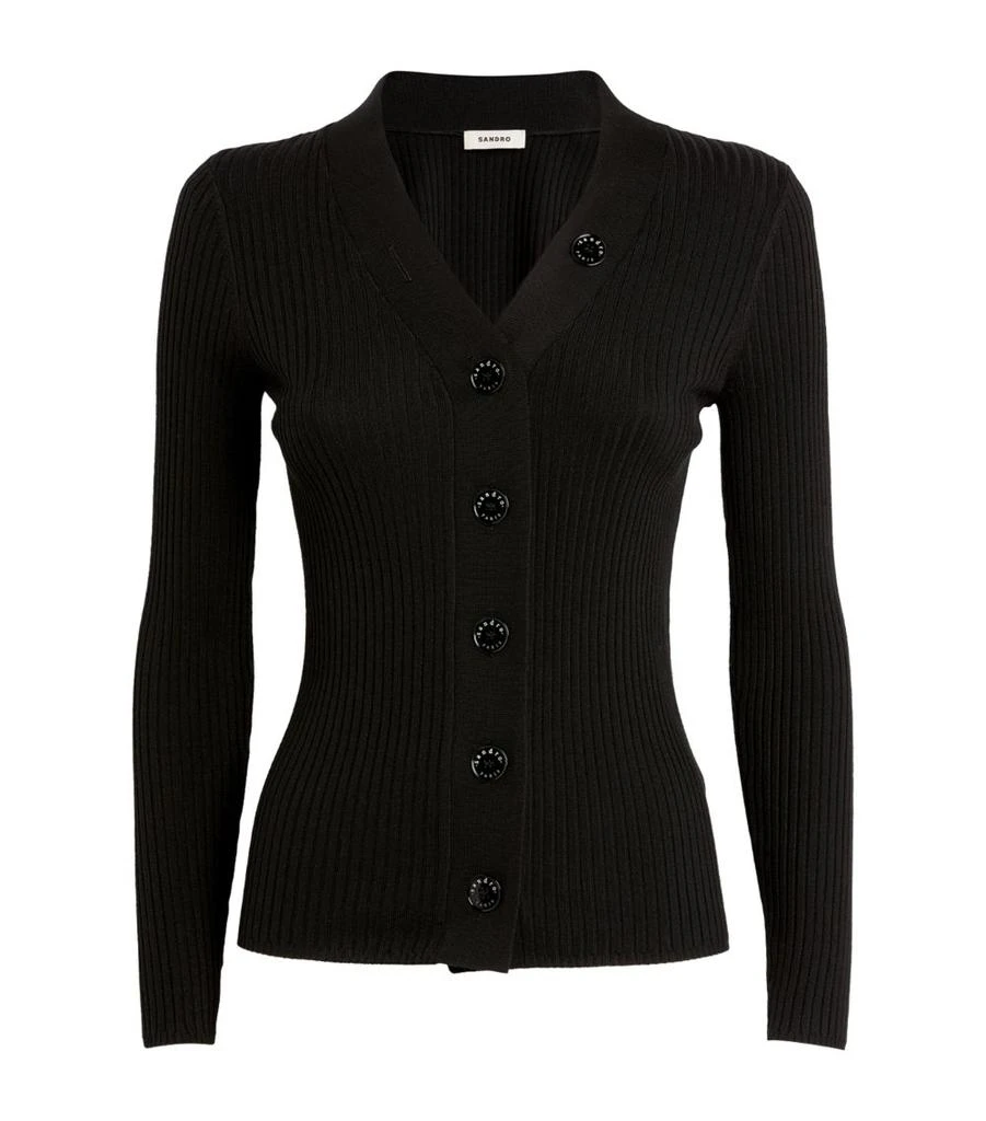 商品Sandro|Ribbed Cardigan,价格¥2114,第1张图片