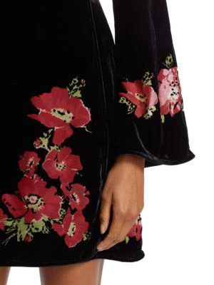 商品Rixo|Iris Velvet Wrap-Front Minidress,价格¥1332,第4张图片详细描述