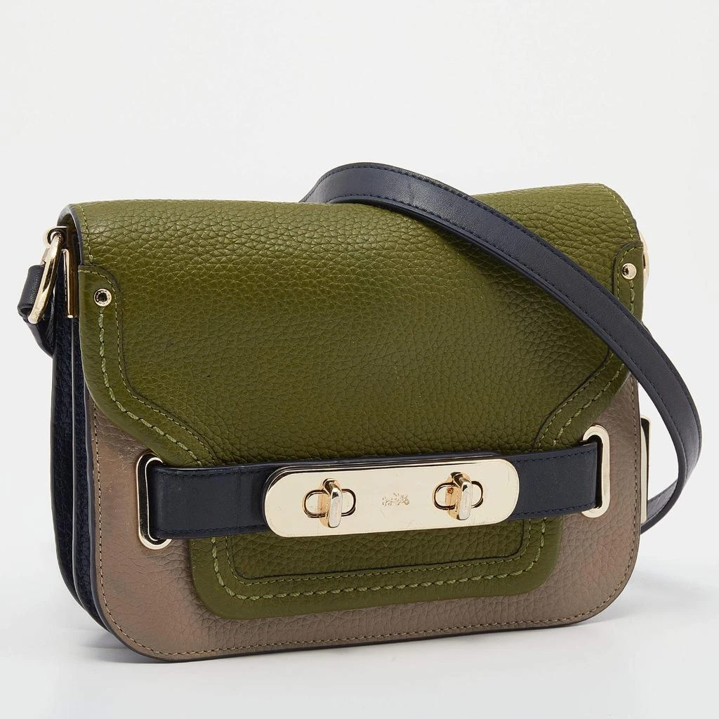 商品[二手商品] Coach|Coach Multicolor Leather Small Swagger Crossbody Flap Bag,价格¥821,第3张图片详细描述