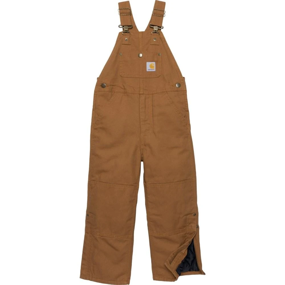 商品Carhartt|Carhartt Big and Little Boys CM8625 Loose Fit Canvas Bib Overalls - Insulated,价格¥219,第1张图片