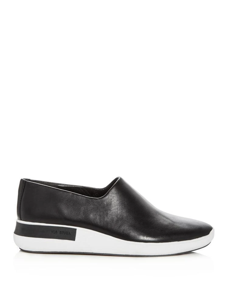 商品Via Spiga|Women's Malena Leather Round Toe Slip-On Sneakers ,价格¥620,第2张图片详细描述