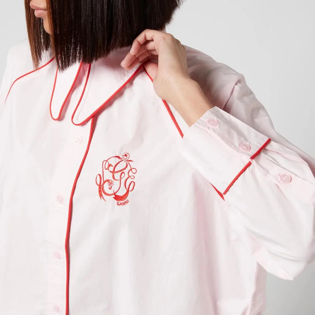 商品Ganni|Ganni Women's Cotton Poplin Pyjama Shirt,价格¥397,第4张图片详细描述