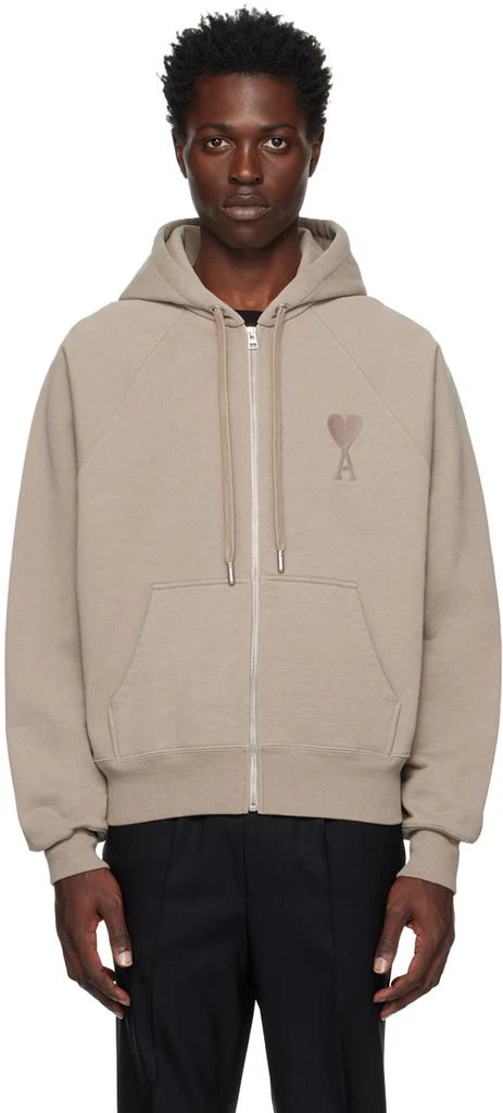 商品AMI|Beige Ami De Cœur Hoodie,价格¥1726,第1张图片