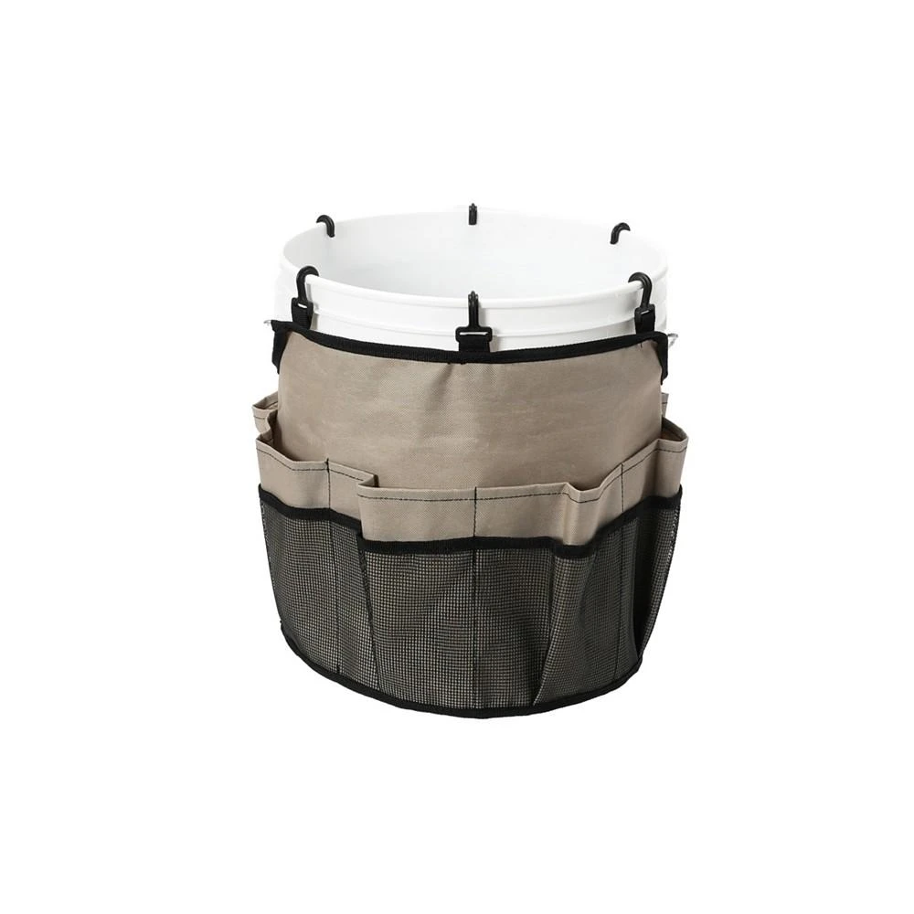 商品Household Essentials|Tan Bucket Caddy with 6 Hooks,价格¥240,第1张图片