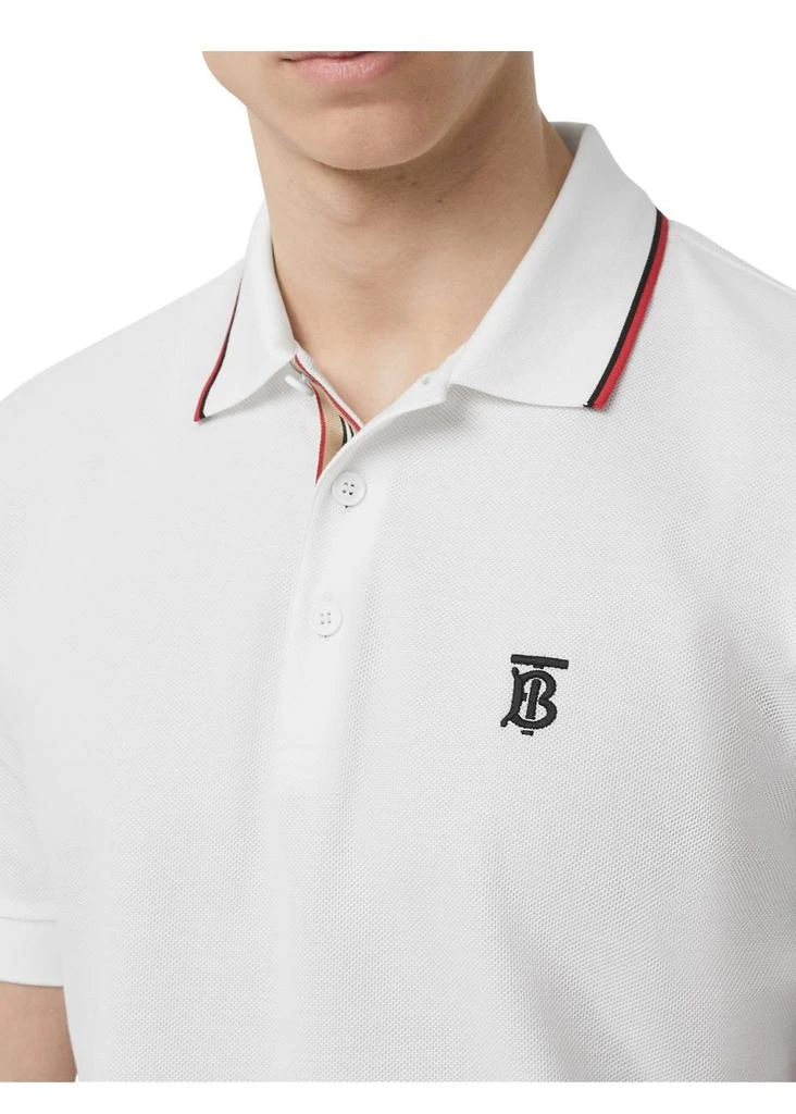 商品Burberry|Icon stripe placket cotton pique polo shirt,价格¥3674,第2张图片详细描述