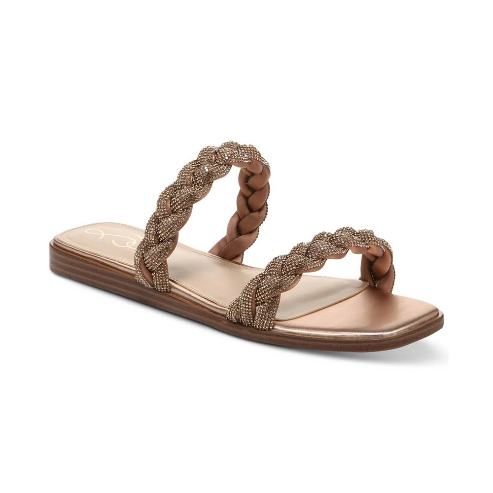 商品Sam Edelman|Inette Rhinestone Braided Slide Sandals,价格¥980,第1张图片