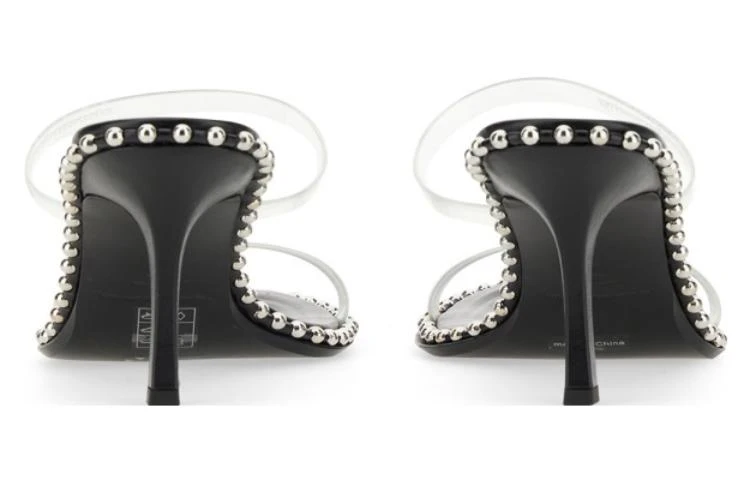 商品[国内直发] Alexander Wang|alexander wang亚历山大王 时尚露趾 一字带凉鞋 女款 黑色,价格¥2649,第6张图片详细描述