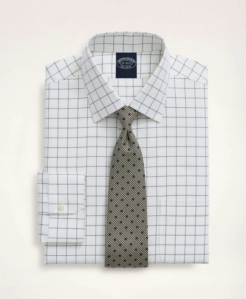 商品Brooks Brothers|Stretch Big & Tall Dress Shirt, Non-Iron Herringbone Ainsley Collar,价格¥1218,第1张图片