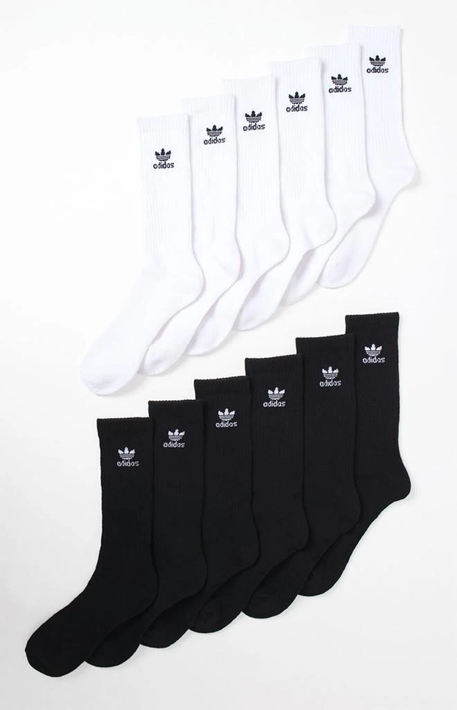 商品Adidas|White & Black Six-Pack Trefoil Crew Socks,价格¥163,第1张图片