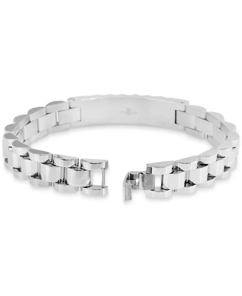 商品Macy's|Men's Diamond (1/5 ct. t.w.) ID Bracelet in Stainless Steel,价格¥973,第3张图片详细描述