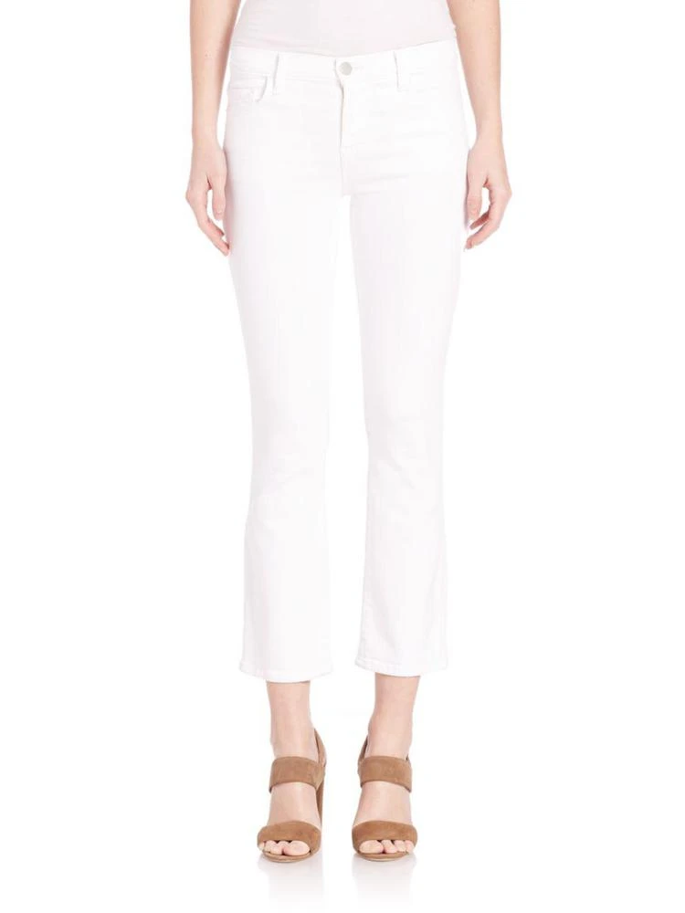 商品J Brand|Selena Sateen Mid-Rise Cropped Bootcut Jeans,价格¥1395,第1张图片