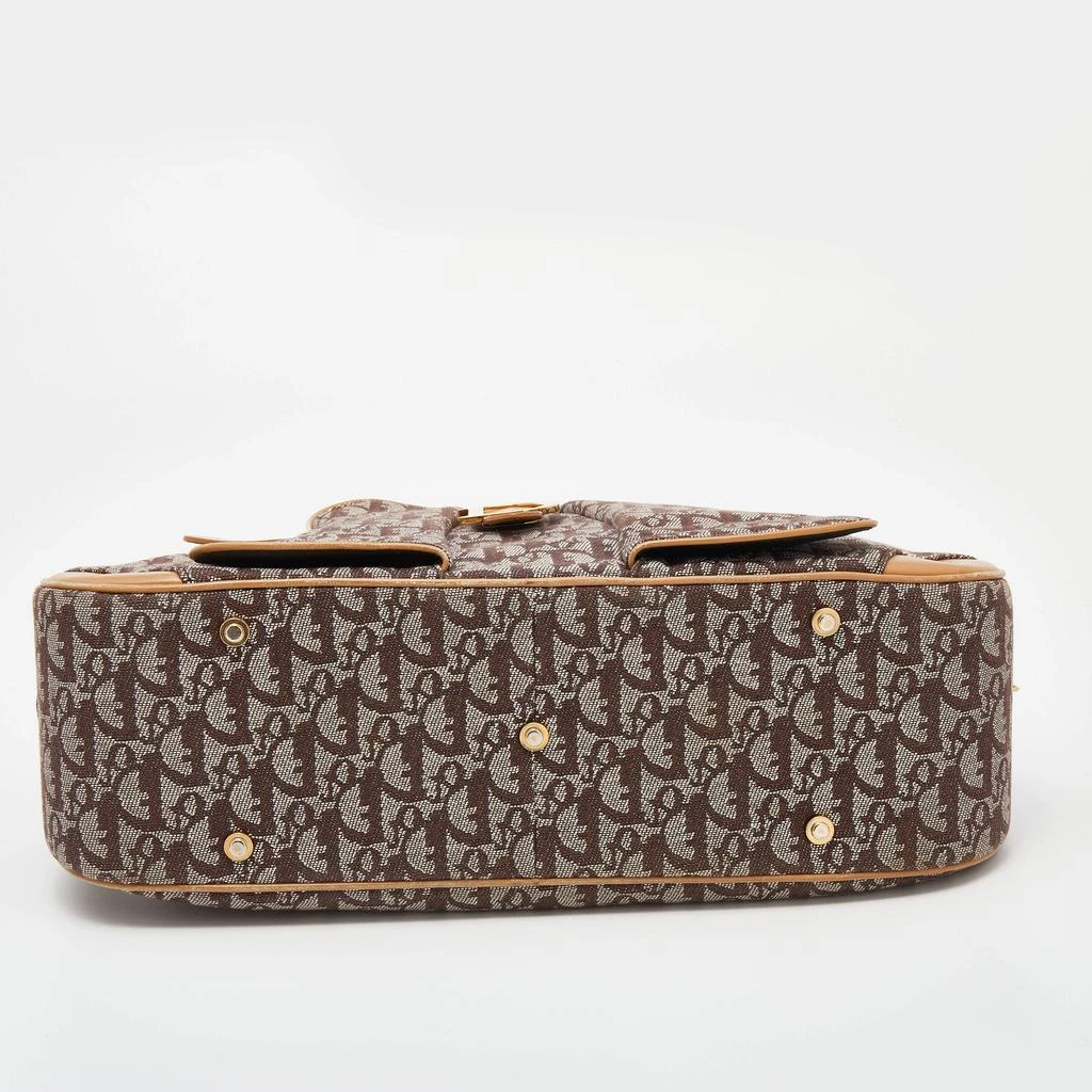 Dior Beige/Brown Canvas And Leather Double Saddle Bowler Bag 商品