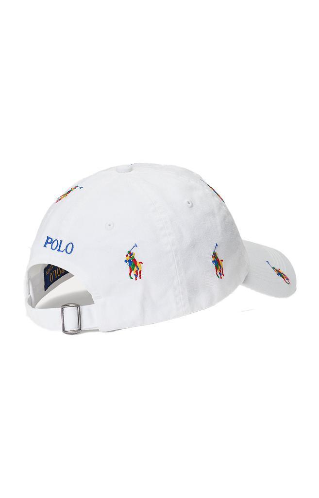 商品Ralph Lauren|Rainbow-Hued All Over Pony Chino Ball Cap - Pure White,价格¥405,第4张图片详细描述