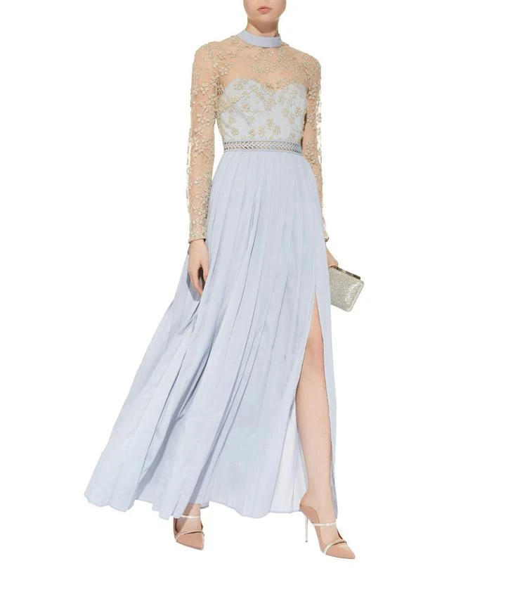 商品Self Portrait|Floral Embroidered Mesh Gown,价格¥3878,第5张图片详细描述