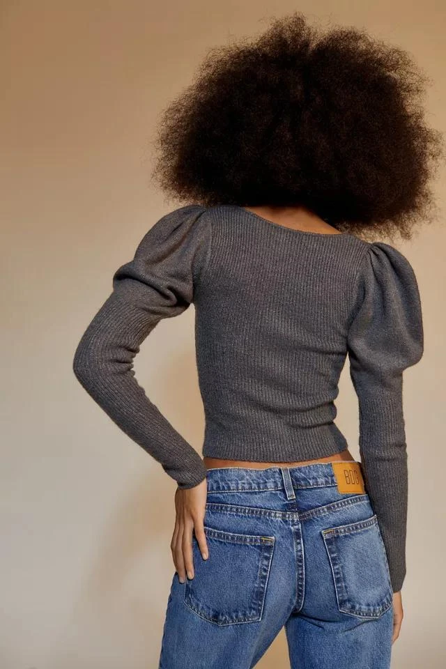商品Urban Outfitters|UO Ashley Puff-Sleeve Cardigan,价格¥75,第3张图片详细描述