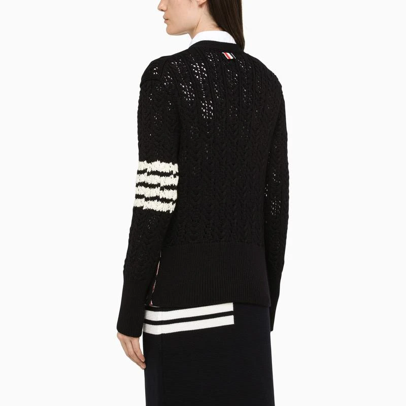 商品Thom Browne|Blue openwork wool cardigan,价格¥7244,第3张图片详细描述