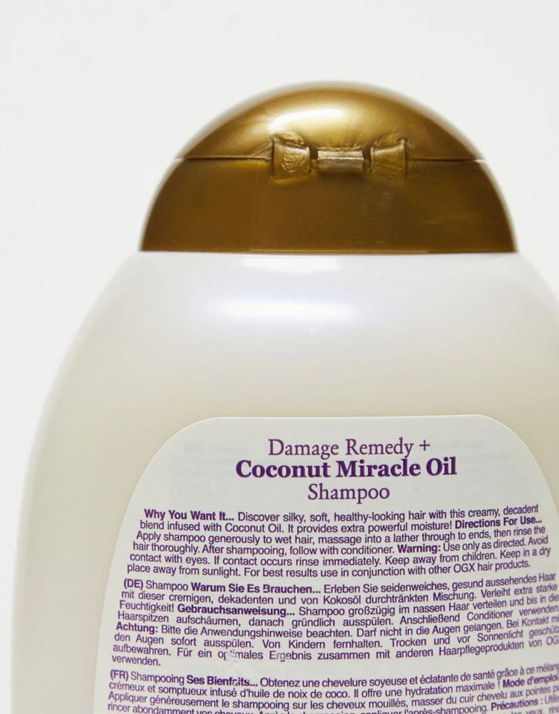 商品OGX|OGX Damage Remedy+ Coconut Miracle Oil Shampoo 385ml,价格¥83,第3张图片详细描述