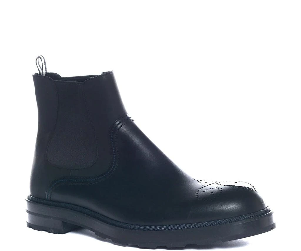 商品Bally|Corbet 6230637 Men's Black Calf Plain Leather Chelsea Boots,价格¥2681,第2张图片详细描述