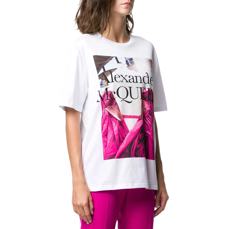 ALEXANDER MCQUEEN 印花女士T恤 610895-QZAAZ-0900 商品