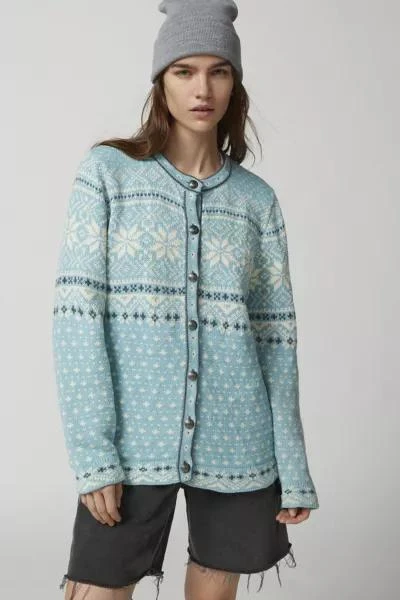 商品Urban Renewal|Urban Renewal Vintage Fairisle Silver Button Cardigan,价格¥342,第5张图片详细描述