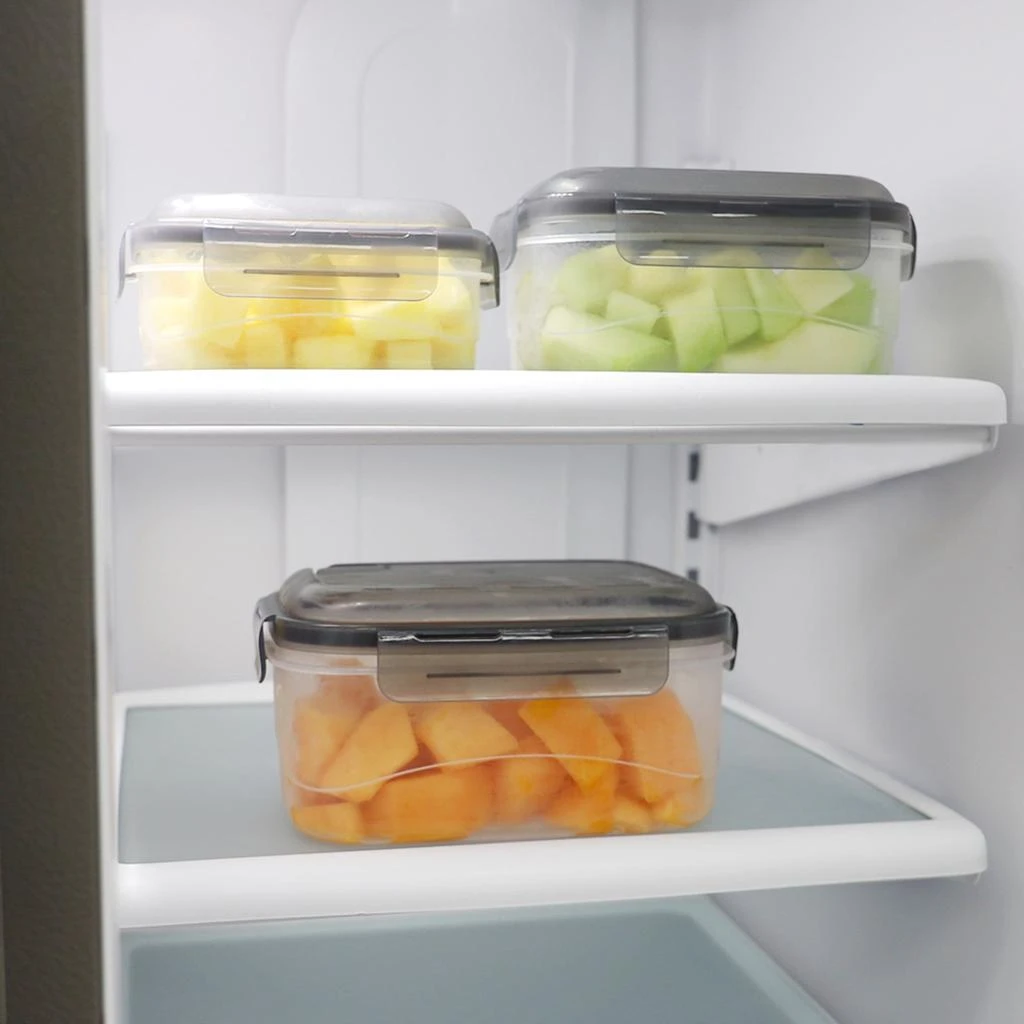 商品Home Basics|Home Basics Locking Rectangle Food Storage Containers with Grey Steam Vented Lids, (Set of 6),价格¥131,第3张图片详细描述