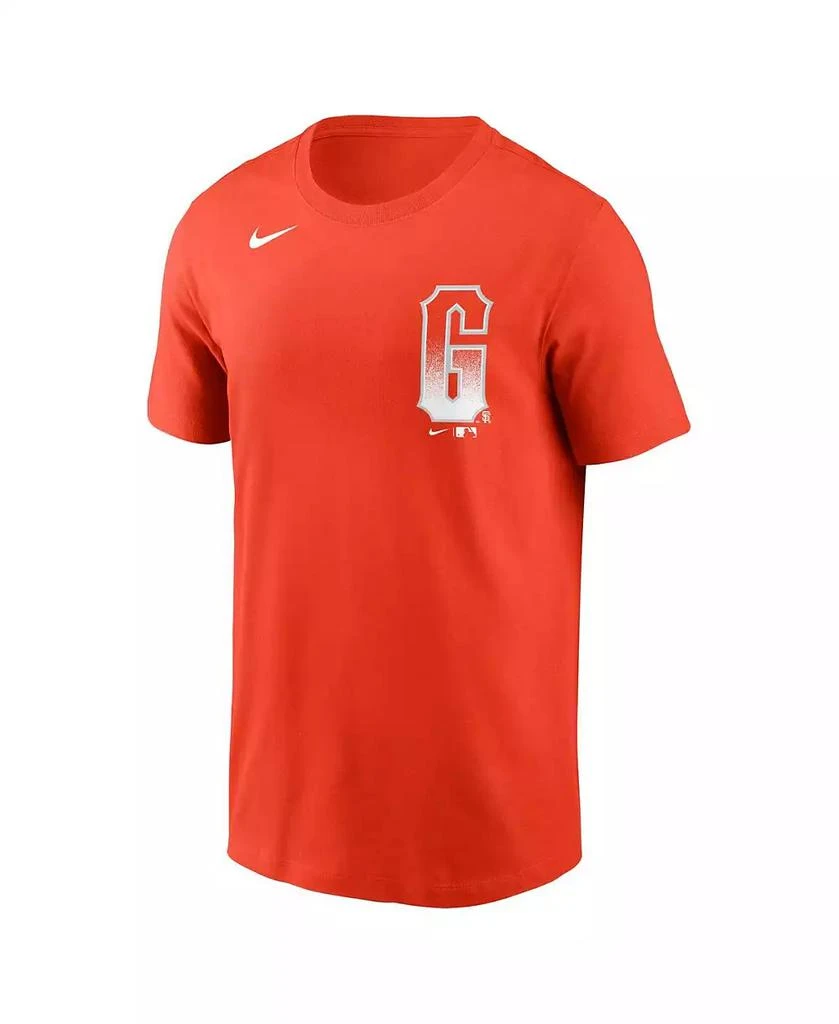 商品NIKE|Men's Mike Yastrzemski Orange San Francisco Giants City Connect Name and Number T-shirt,价格¥297,第3张图片详细描述