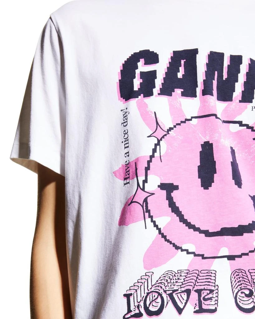 商品Ganni|Basic Cotton Jersey Graphic T-Shirt,价格¥547,第5张图片详细描述