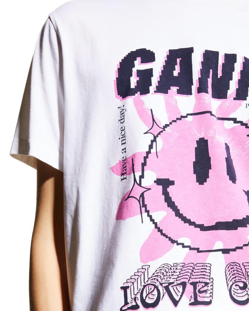 商品Ganni|Basic Cotton Jersey Graphic T-Shirt,价格¥680,第7张图片详细描述