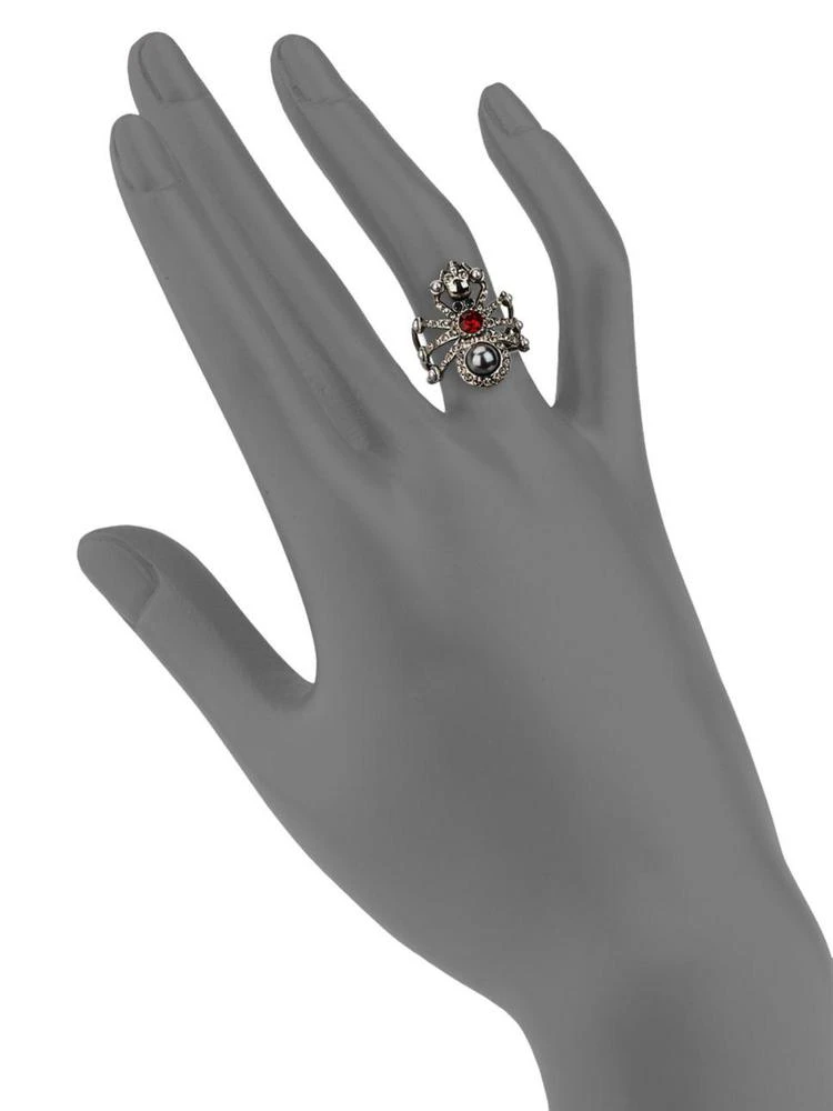 商品Alexander McQueen|Spider Skull Crystal Ring,价格¥1549,第2张图片详细描述