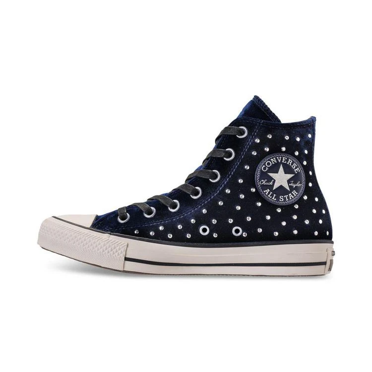 商品Converse|Women's Chuck Taylor Hi Velvet Stud Casual Sneakers from Finish Line,价格¥445,第4张图片详细描述