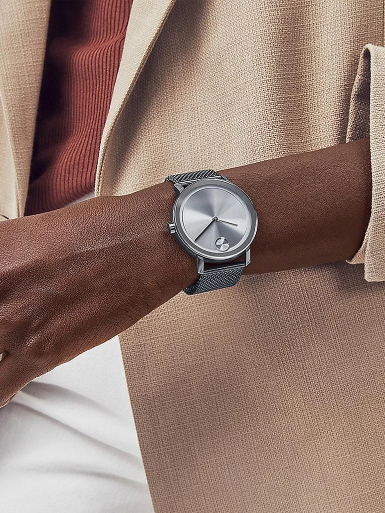 商品Movado|BOLD Evolution Ionic Plated Grey Steel Bracelet Watch,价格¥5211,第4张图片详细描述