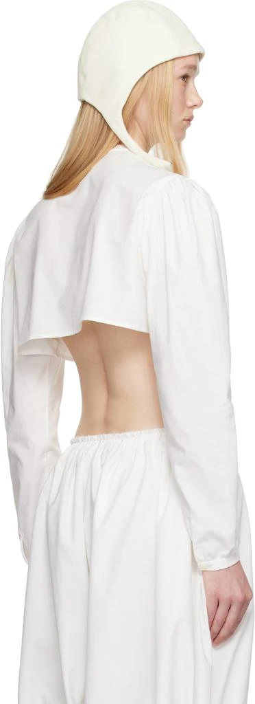 商品COLLEEN ALLEN|White Cotton Crop Blouse,价格¥5358,第3张图片详细描述