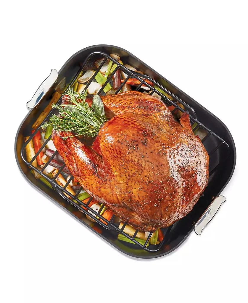 商品All-Clad|HA1 Nonstick Hard Anodized Roaster with Rack Cookware,价格¥741,第3张图片详细描述