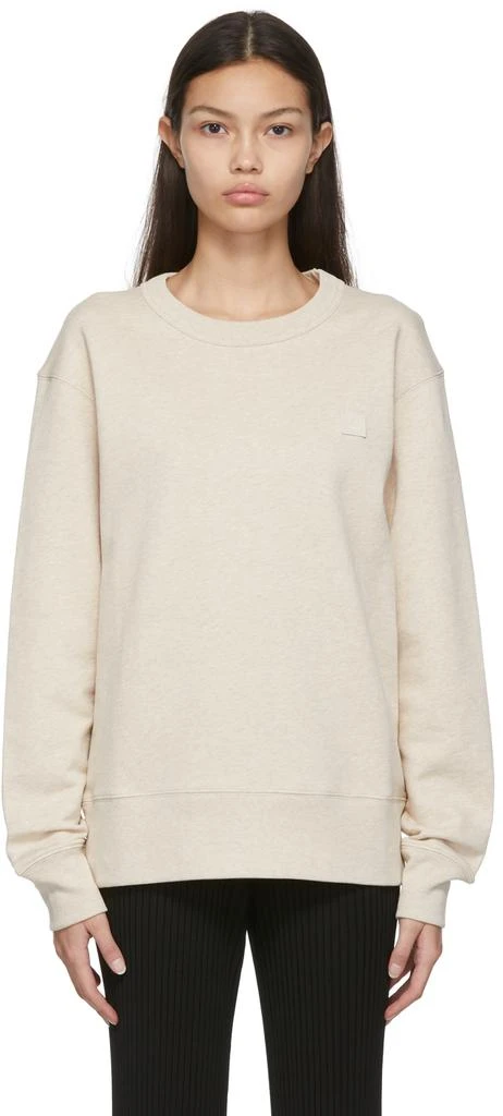 商品Acne Studios|Beige French Terry Logo Sweatshirt,价格¥1071,第1张图片