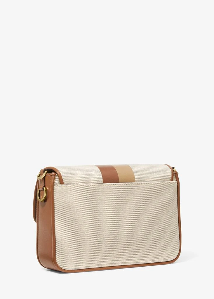 商品Michael Kors|Bradshaw medium striped canvas and faux leather messenger bag,价格¥1456,第3张图片详细描述