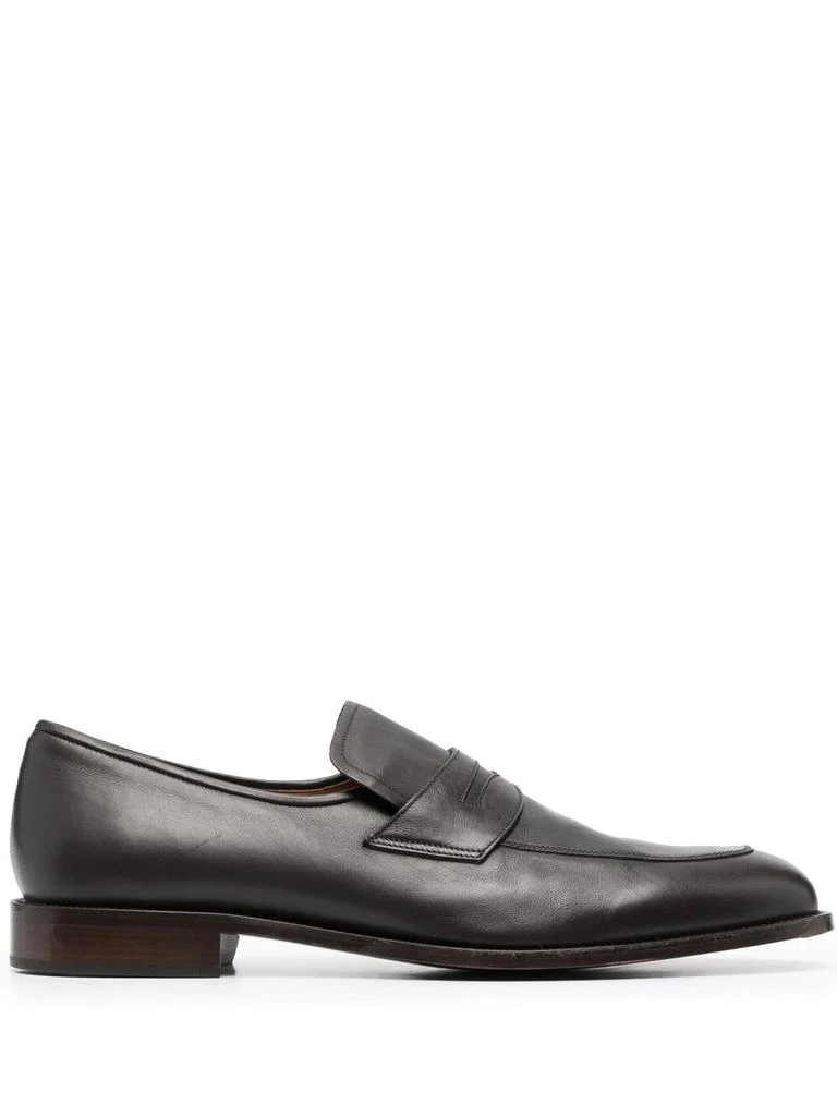 商品Bally|NEW Bally Salasan Men's Chocolate Leather Loafers,价格¥1568,第1张图片