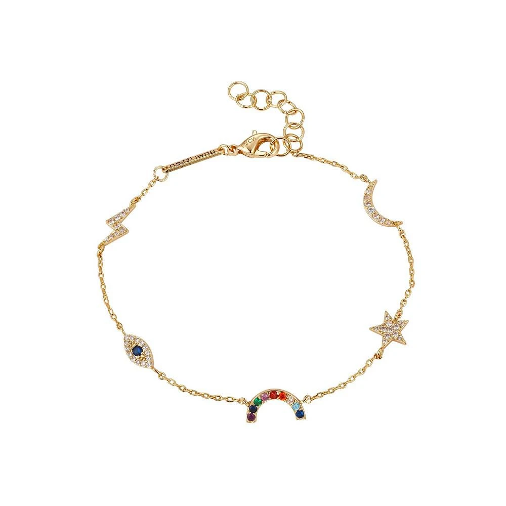 商品Unwritten|Women's Rainbow, Evil Eye, Star and Moon Anklet,价格¥268,第1张图片