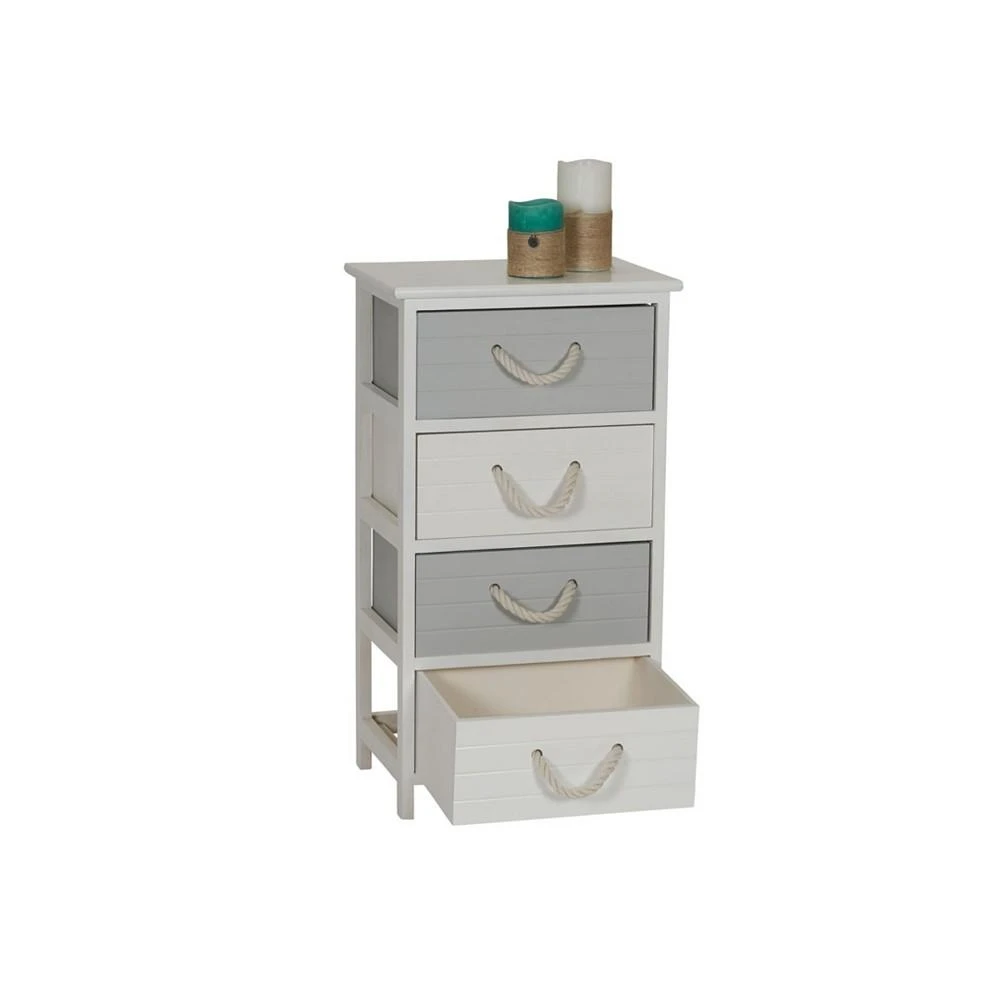 商品Household Essentials|Household Essential Seaside 4-Drawer Storage Side Table,价格¥2873,第4张图片详细描述