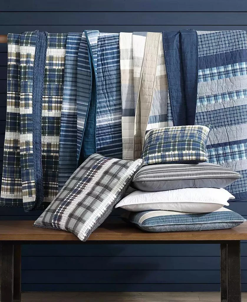 CLOSEOUT! Marina Cove Cotton Reversible 4 Piece Quilt Set 商品