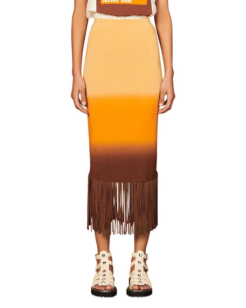 Aldira Dip Dyed Fringe Skirt商品第1张图片规格展示