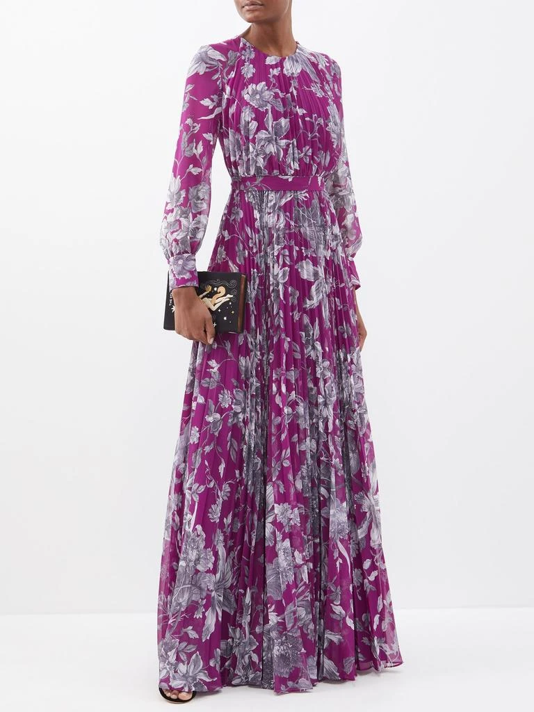 商品Erdem|Lindsay floral-print pleated voile gown,价格¥11442,第2张图片详细描述
