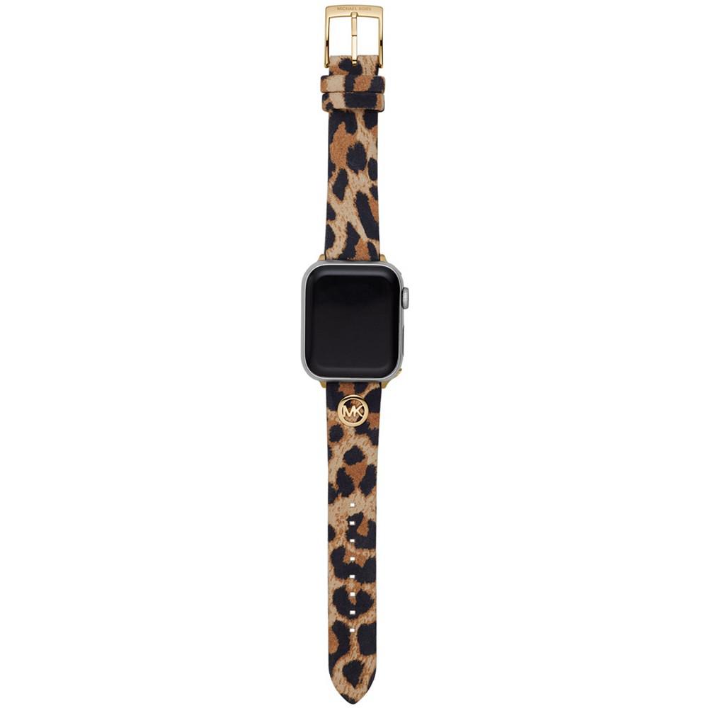 Women's Logo Charm Animal Print Leather Apple Watch Band, 38mm or 40mm商品第3张图片规格展示