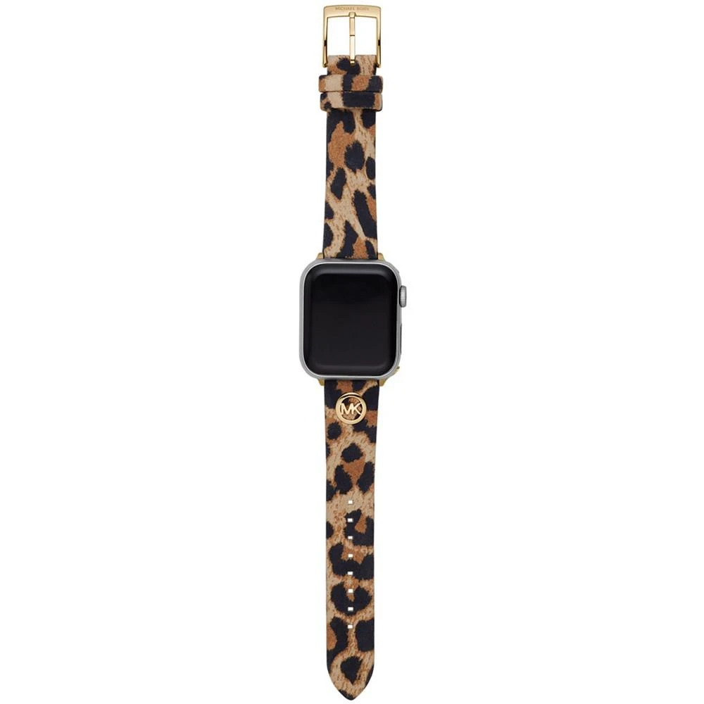 商品Michael Kors|Women's Logo Charm Animal Print Leather Apple Watch Band, 38mm or 40mm,价格¥749,第3张图片详细描述