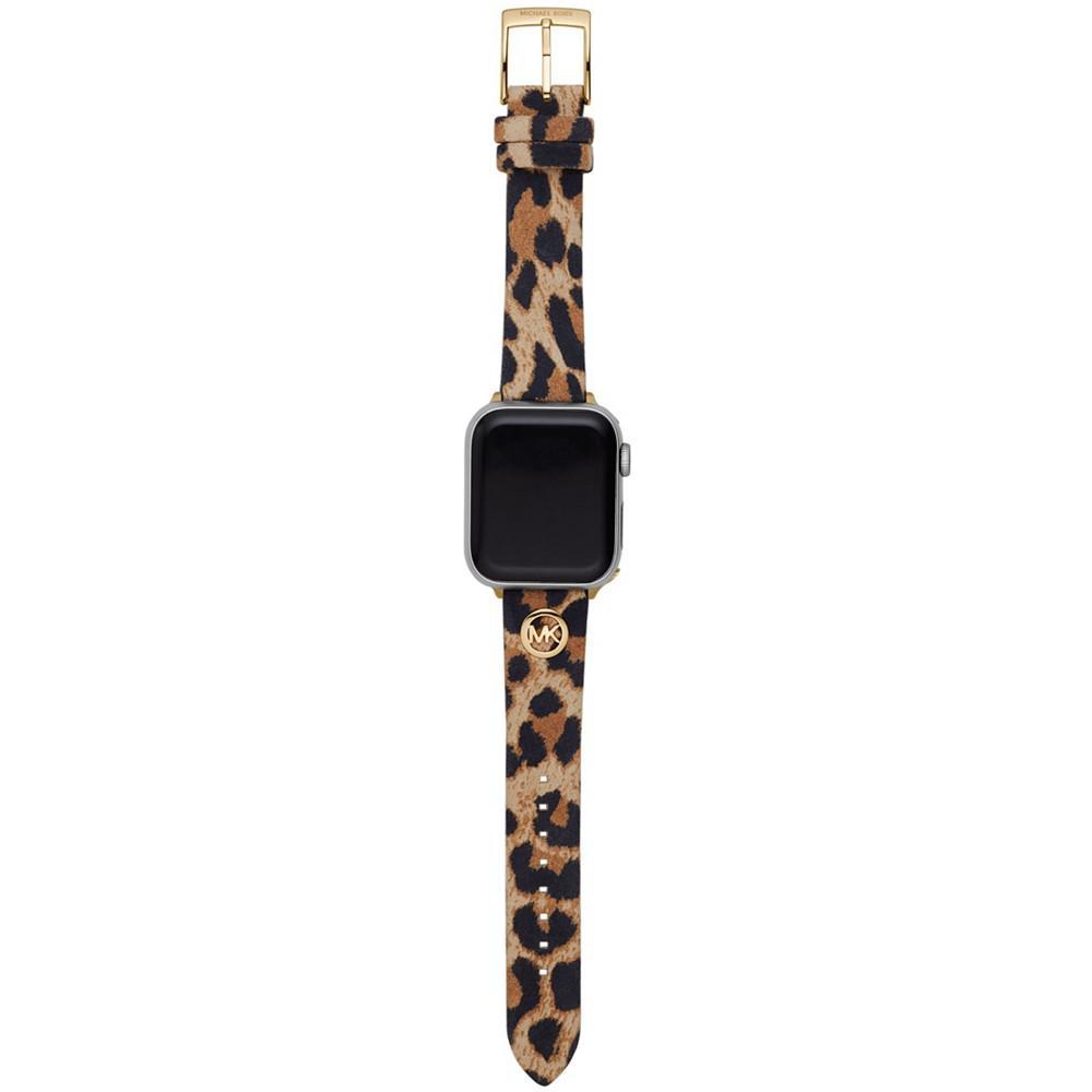 商品Michael Kors|Women's Logo Charm Animal Print Leather Apple Watch Band, 38mm or 40mm,价格¥711,第5张图片详细描述