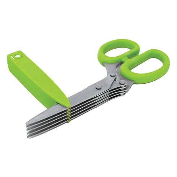 商品Norpro|Multi Blade Herb Shears with Storage Sheath, Stainless Steel, Green,价格¥95,第4张图片详细描述