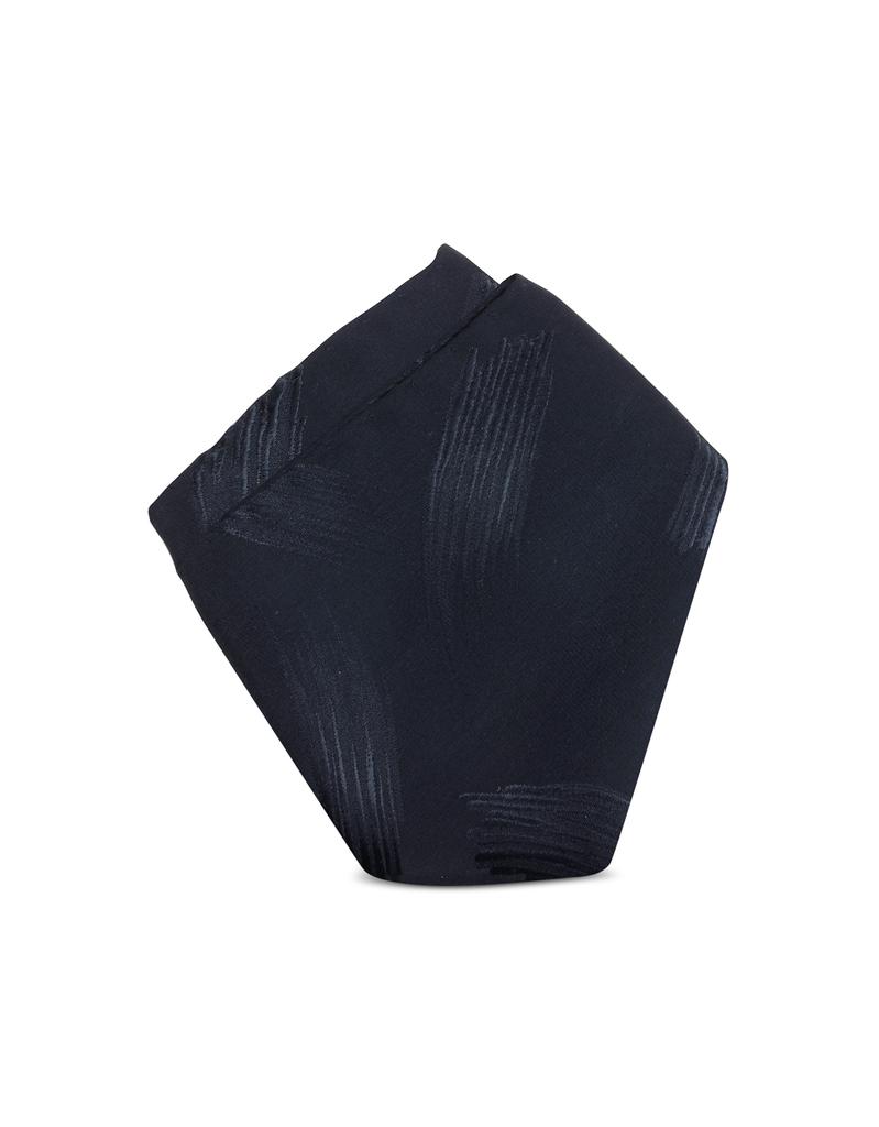 Black Woven Silk 32 cm Pocket Square商品第1张图片规格展示