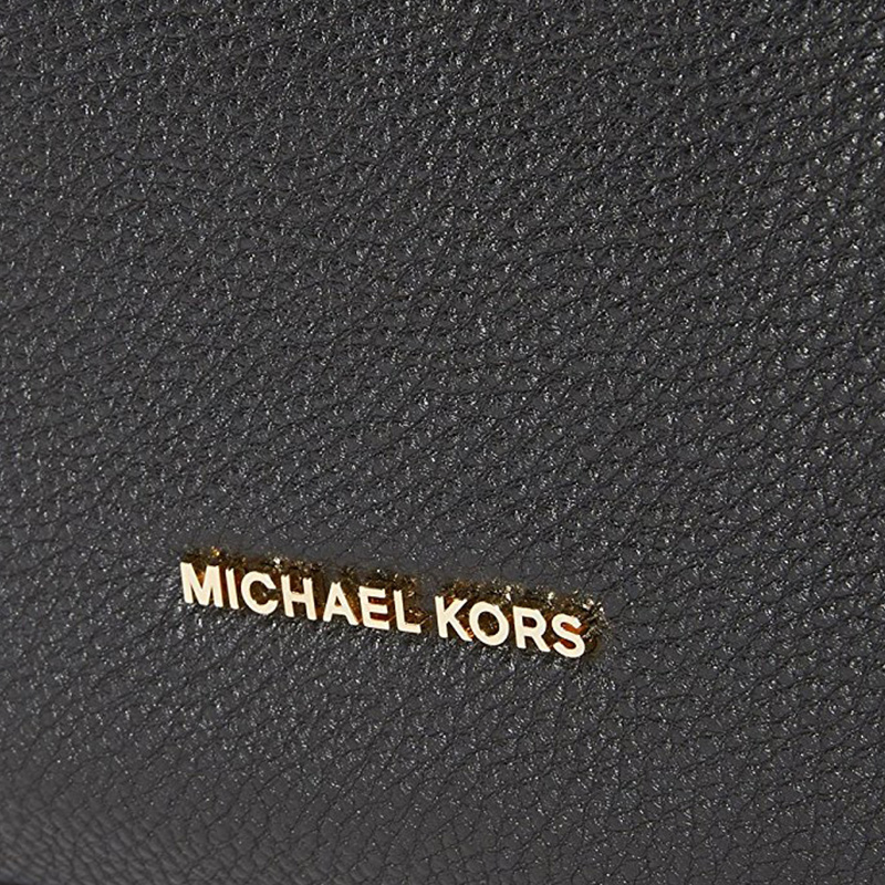 Michael Kors 迈克高仕 黑色皮质女士手提包 30T7GNOE2T-BLACK商品第3张图片规格展示