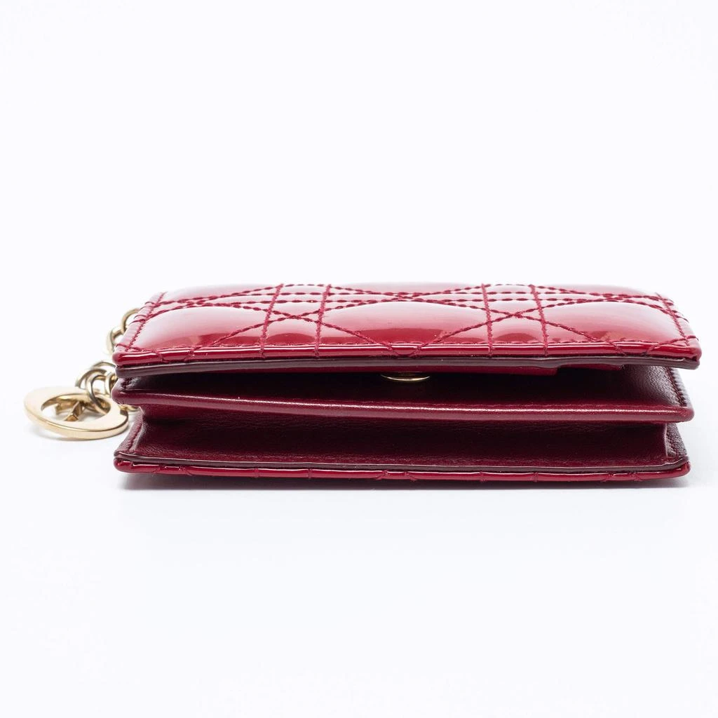 Dior Maroon Cannage Patent Leather Lady Dior Card Holder 商品